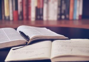 open book, library, education